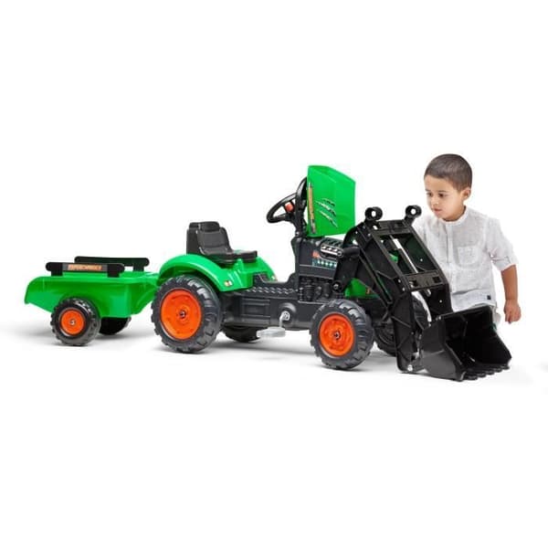 Pedalgraver - FALK - Supercharger + trailer - Fra 2 år - 100% Fremstillet i Frankrig - 40% genbrugsplast