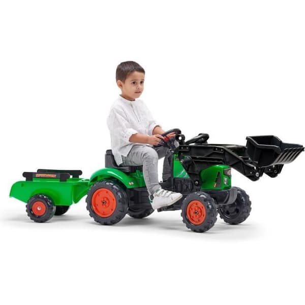 Pedalgraver - FALK - Supercharger + trailer - Fra 2 år - 100% Fremstillet i Frankrig - 40% genbrugsplast