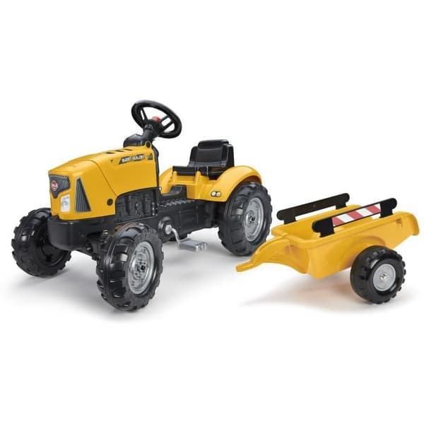 FALK SuperBuilder pedaltraktor - motorhjelm og anhænger åben - fra 2 til 5 år