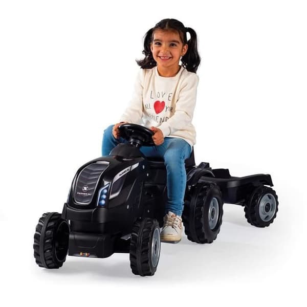 Smoby Farmer XL Pedaltraktor + Anhænger - Sort