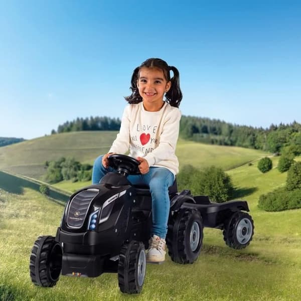 Smoby Farmer XL Pedaltraktor + Anhænger - Sort