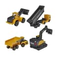 Miniatyrbillede 2 af 2: Sæt med 4 Volvo-entreprenørkøretøjer i metal, reproduktioner i skala 1:64 - Majorette