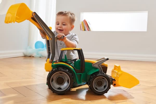 LENA Traktor bulldozer + gravemaskine 02080