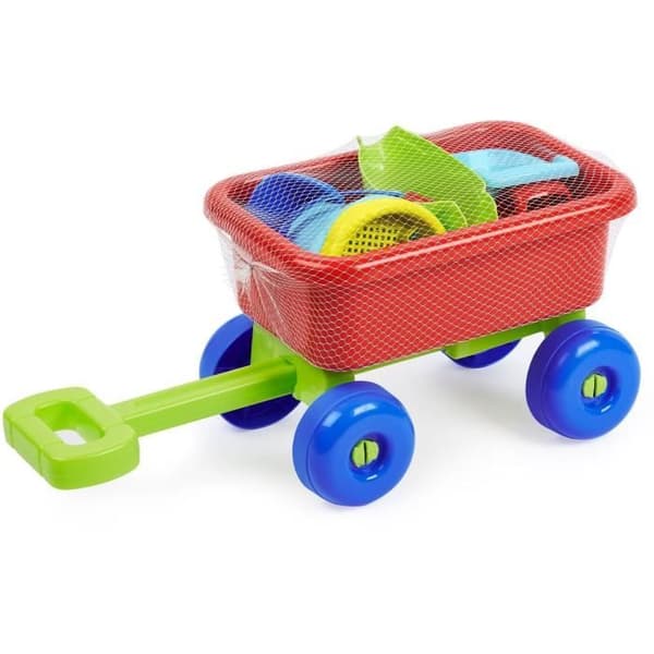 Strandvagn - ECOIFFIER - 529 - Hink med sil, vattenkanna, dublett, 2 formar och 1 litet fordon