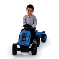 Miniatyrbillede 3 af 6: Farmer XL Pedaltraktor + Anhænger - Blå - SMOBY - Justerbart sæde - Åbningsbar motorhjelm - Horn - 90% genbrugsplast