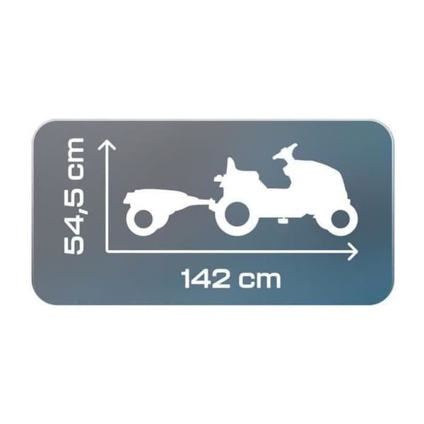 Farmer XL Pedaltraktor + Anhænger - Blå - SMOBY - Justerbart sæde - Åbningsbar motorhjelm - Horn - 90% genbrugsplast