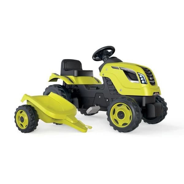 Smoby Farmer XL Pedaltraktor + Släpvagn - Grön