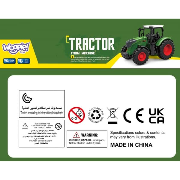 WOOPIE Traktor med Gummihjul – Grön