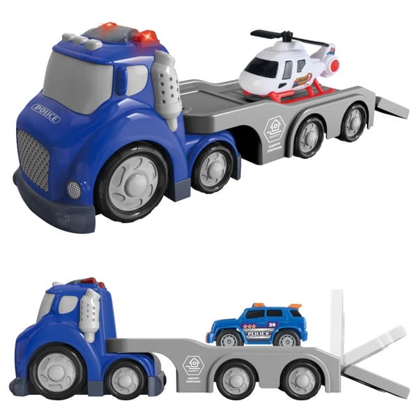 WOOPIE Sininen poliisiauto ääni- ja valotehosteilla