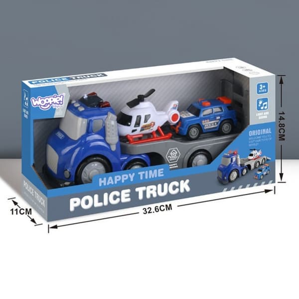WOOPIE Sininen poliisiauto ääni- ja valotehosteilla