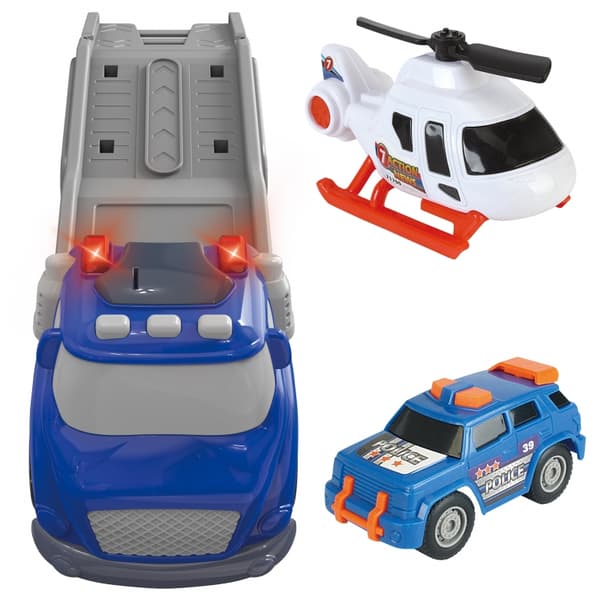 WOOPIE Sininen poliisiauto ääni- ja valotehosteilla