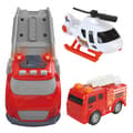 Miniatyrbillede 3 af 6: WOOPIE Rød brandvæsen City Truck med lyd- og lyseffekter