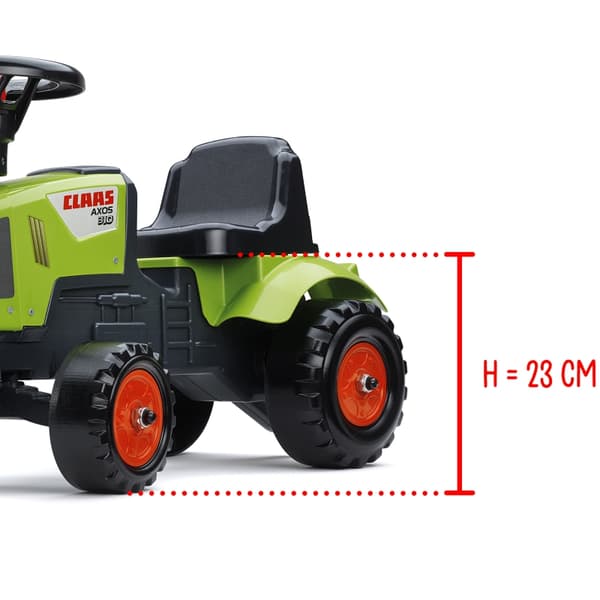 FALK Baby Claas Axos 310 Vihreä Traktori perävaunulla 1 vuodesta alkaen
