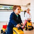 Miniatyrbillede 5 af 11: FALK JCB Orange Traktor med Trailer fra 1 år