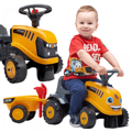 Miniatyrbillede 1 af 11: FALK JCB Orange Traktor med Trailer fra 1 år