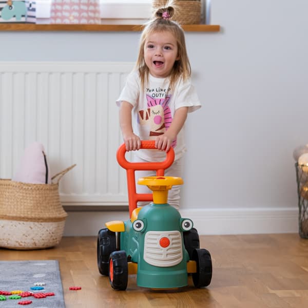 FALK Maurice Walking Tractor Grøn med opbevaring, Fra 1 år