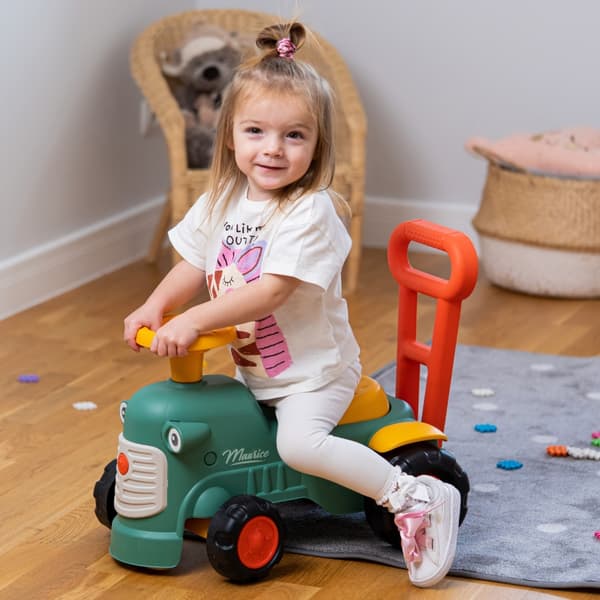 FALK Maurice Walking Tractor Grøn med opbevaring, Fra 1 år