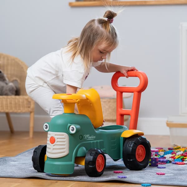 FALK Maurice Walking Tractor Grøn med opbevaring, Fra 1 år