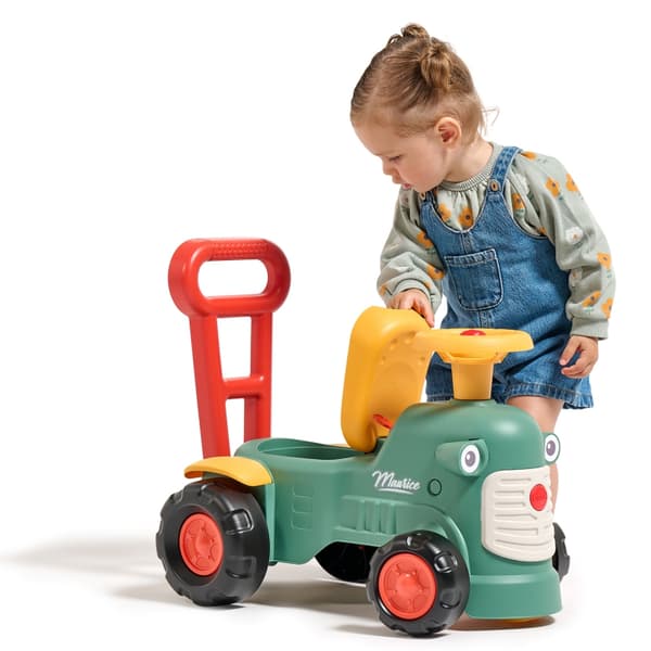 FALK Maurice Walking Tractor Grøn med opbevaring, Fra 1 år