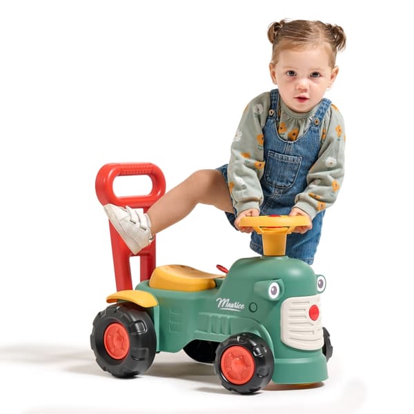 FALK Maurice Walking Tractor Grøn med opbevaring, Fra 1 år