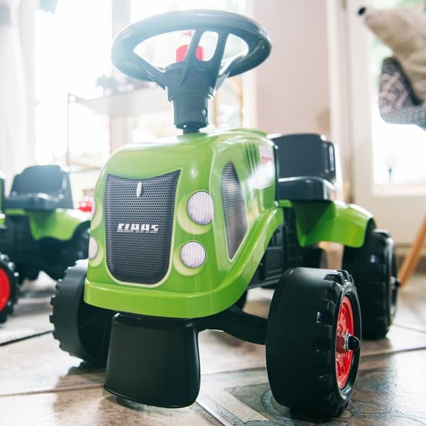 FALK Baby Claas Grøn Traktor med Trailer + Tilbehør fra 1 år
