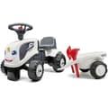 Miniatyrbillede 11 af 11: FALK Baby Valtra Hvid Traktor med Trailer + Tilbehør fra 1 år