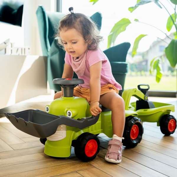 FALK Claas pedaltraktor med anhænger, læsser og skovl