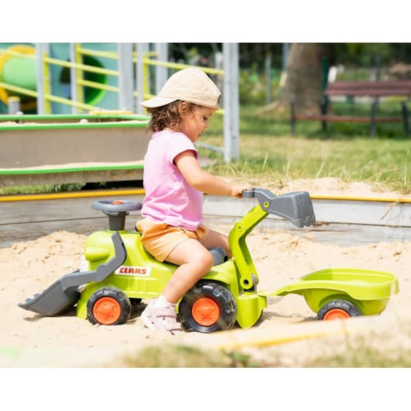 FALK Claas pedaltraktor med anhænger, læsser og skovl