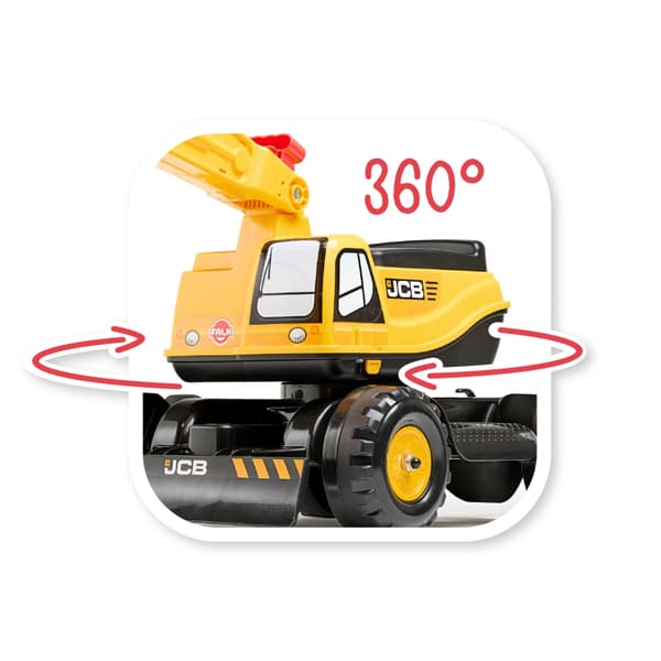 FALK JCB DIGGER gravemaskine – Roterende gul skovl, fra 3 år