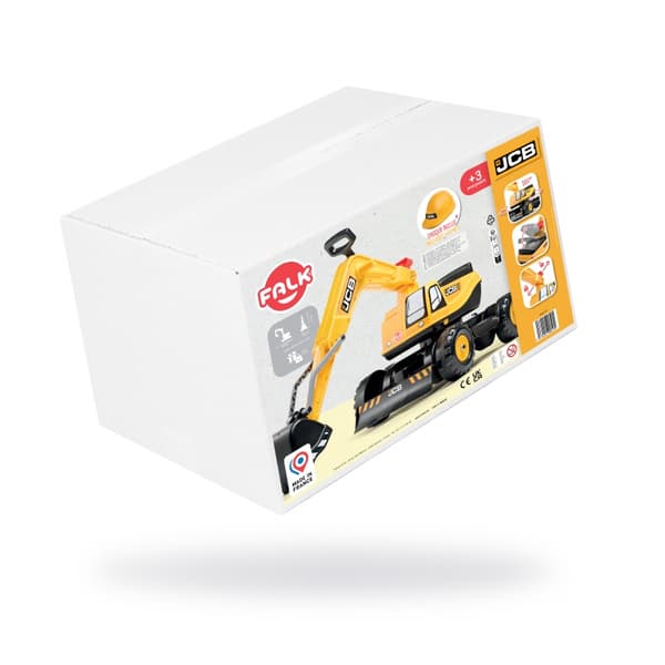 FALK JCB DIGGER gravemaskine – Roterende gul skovl, fra 3 år