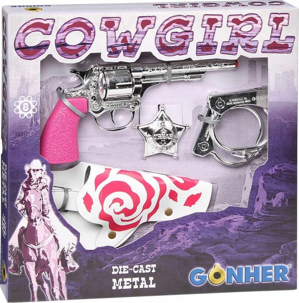 CAP GUN  - 159/2F - Gonher Cowgirl Set 8 Shots