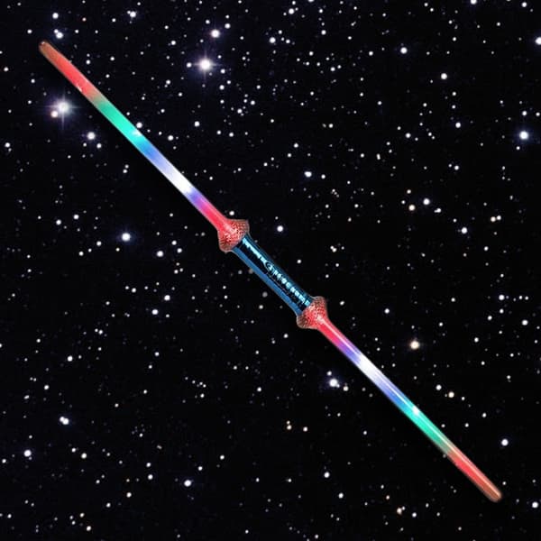2-Pak - Dobbelt Lyssværd / Sværd med Laser - 75 cm