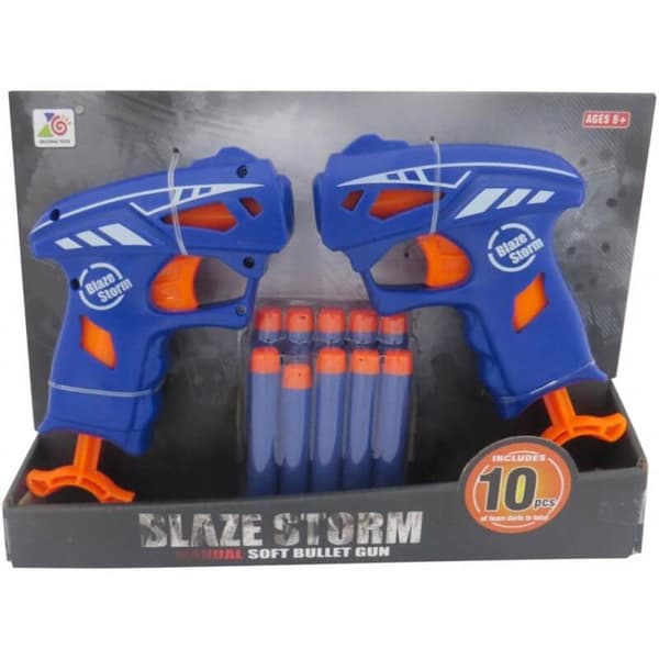 Blaze Storm Soft Bullet Gun - 2 pistoler + 10 pilar