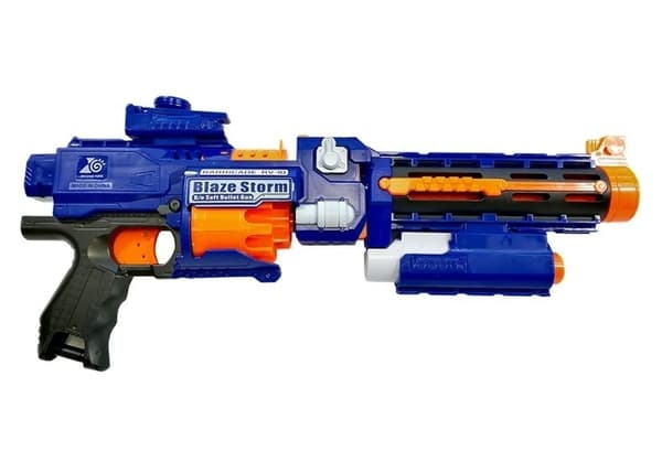 NERF pistol riffel blå med 20 skumpile