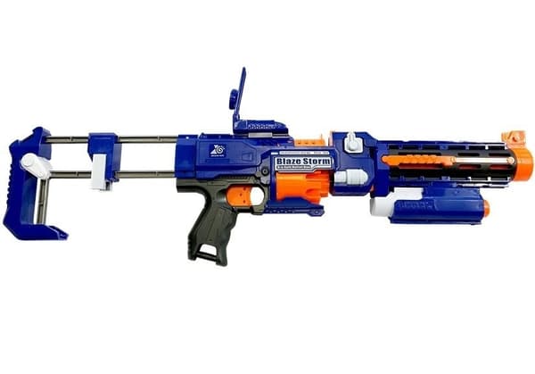 NERF pistol riffel blå med 20 skumpile