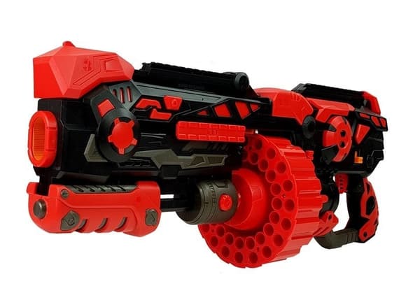 Legetøjspistol - Soft bullet gun 59 cm + 80 skumkugler - Rød