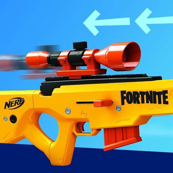 Nerf - Fortnite BASR-L - Bolt-On och Magazine Blaster, Inkluderar avtagbart sikte, 6-Dart Magazine - 12-Dart NERF - Elite