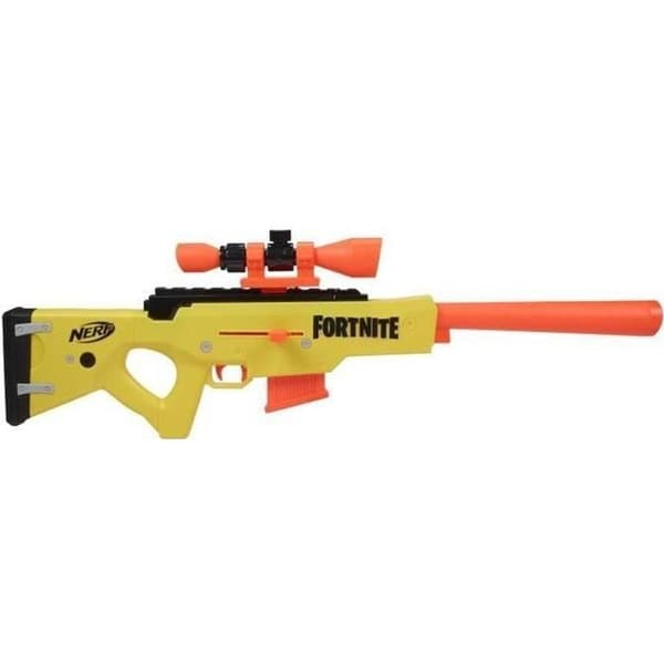 Nerf - Fortnite BASR-L - Bolt-On och Magazine Blaster, Inkluderar avtagbart sikte, 6-Dart Magazine - 12-Dart NERF - Elite