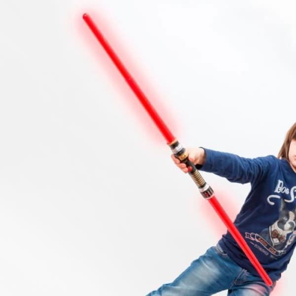 Star Wars Double Lightsaber - Röd - Ljud och ljuseffekter