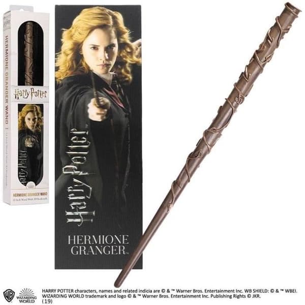 Hermione Granger PVC-trollstav 30cm + 3D-bokmärke - Harry Potter - Brun - Vuxen