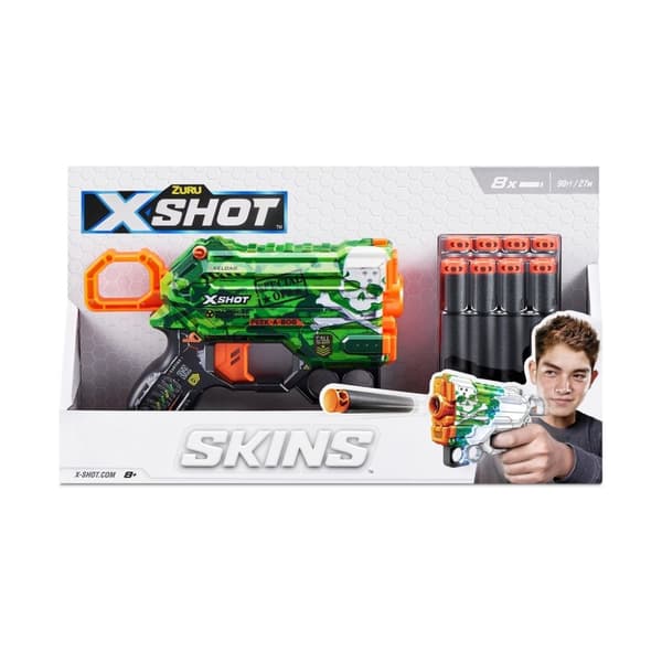 Zuru X-Shot skins truer dartblaster med 8 pile