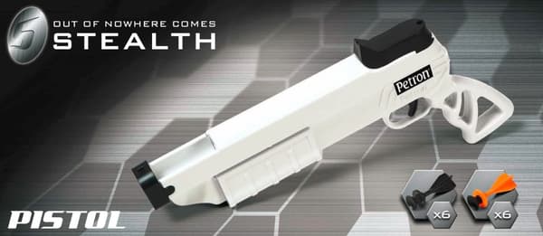 Stealth-pistol med 12 pilar