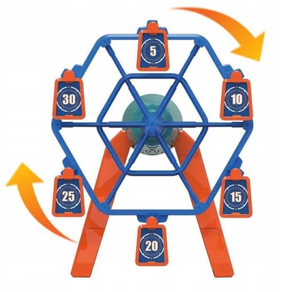 Elastisk mobilskiva - NERF - Modell 3358 - Elektrisk karusell - 6 mål - Blandad 8 år och uppåt