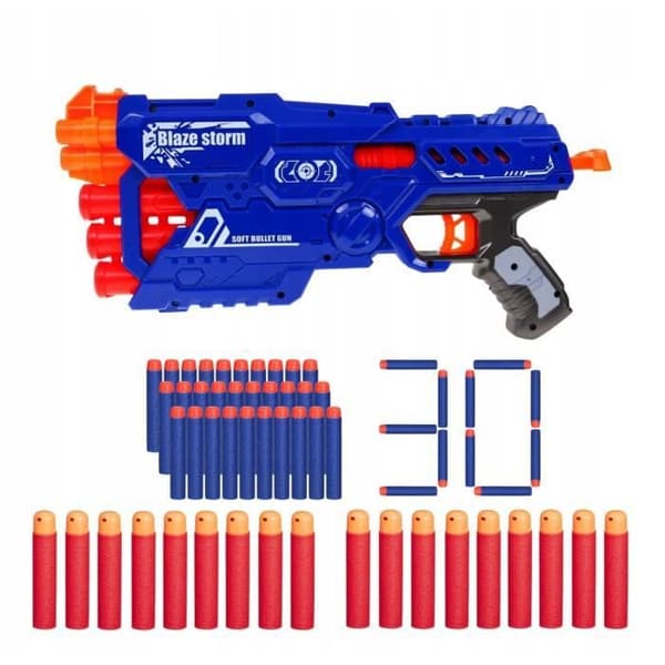 Nerf Set - Blaze Storm - ZMI.ZC7097 - Dual Strike Pistol - 35 pilar - från 8 år och uppåt