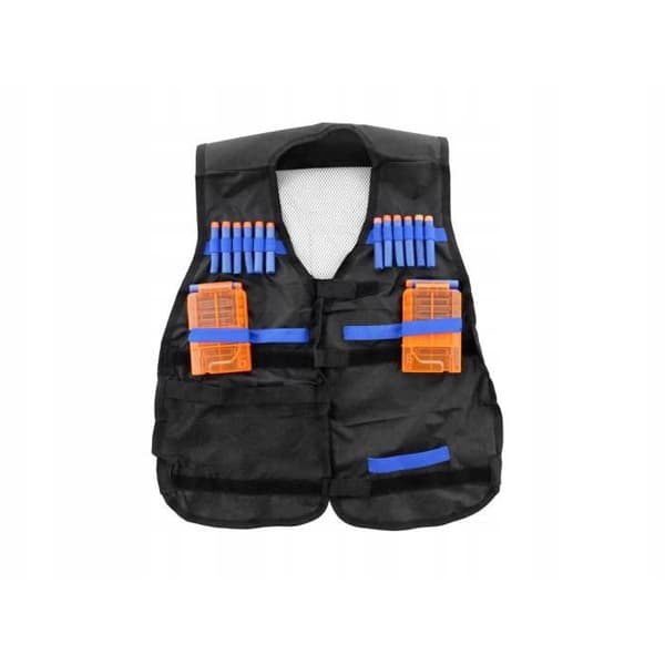 Tillbehörssats - Nerf - Pistol - Taktisk väst - 100 ammunition - 6 skummål