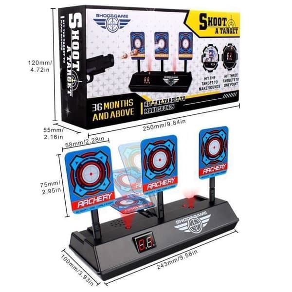 Digital Target Auto Reset Toy nerf elektronisk mål PR GAME foam dart Series