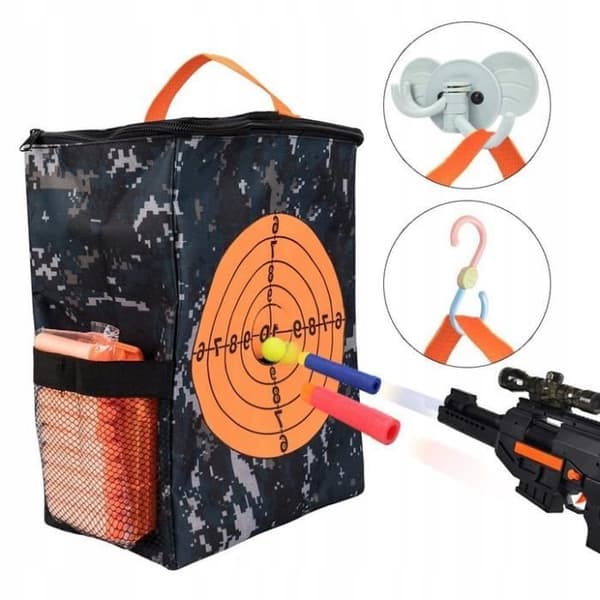 Målväska för Nerf launchers - Spinel - för Hasbro nerf - Svart/Orange - Tyg