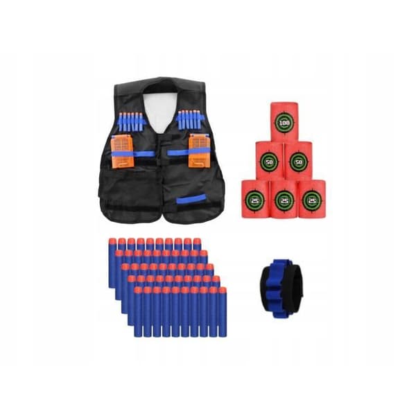 Nerf Accessoarer - Nerf - Taktisk väst - 50 ammunition - 6 mål - Pilhållare