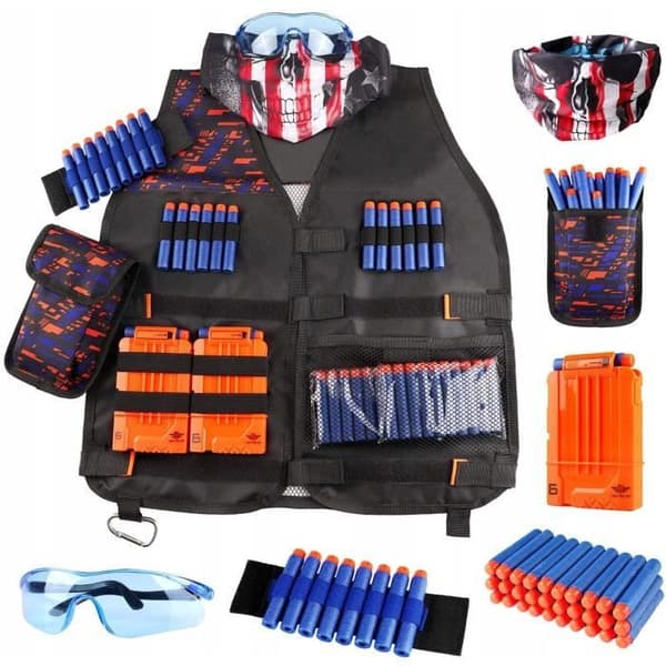 Västset - NERF - Klart att använda - 1 taktisk väst - 30 ammunition - 1 magasin