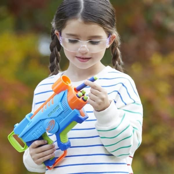 Nerf Elite Junior - NERF - Explorer Easy-Play - 8 pilar ingår - För barn från 6 år och uppåt